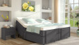 Boxspringbett Hilda 200 x 200 cm mit Motor in Anthrazit