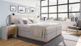 Boxspringbett Max 180 x 200 cm in Board Hellgrau