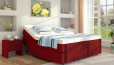 Boxspringbett Hilda 200 x 200 cm mit Motor in Burgundy