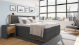 Boxspringbett Max 180 x 200 cm in Board Dunkelgrau