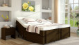 Boxspringbett Hilda 200 x 200 cm mit Motor in Dunkelbraun