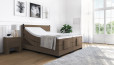 Boxspringbett Konrad 200 x 200 cm mit Motor in Golf Hellbraun