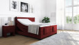 Boxspringbett Konrad 200 x 200 cm mit Motor in Golf Burgundy