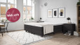 Boxspringbett Stuart 180x200 in Schwarz