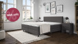 Boxspringbett Ted 180 x 200 in Anthrazit; Kopfteil bündig