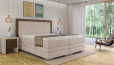 Boxspringbett Astrid 180 x 200 cm Luca Beige - Kopfteil mit Rauten