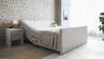 Boxspringbett Sven 160 x 200 cm mit Motor in Grau-Silber
