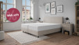 Boxspringbett Monty 180 x 200 in Beige; Kopfteil bündig