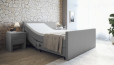Boxspringbett Sven 200 x 200 cm mit Motor in Grau-Silber