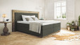 Boxspringbett Diego 180 x 200 cm in Leder Anthrazit