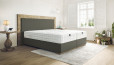 Boxspringbett Carlos 180 x 200 cm in Leder Anthrazit