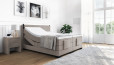 Boxspringbett Konrad 200 x 200 cm mit Motor in Board Beige