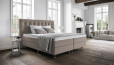 Boxspringbett Paula in Board Beige
