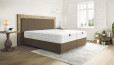 Boxspringbett Carlos 180 x 200 cm in Leder Braun