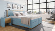 Boxspringbett Max 200 x 200 cm in Board Hellblau