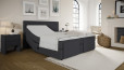 Mikrofeder Boxspringbett Gabriel 180 x 200 cm in Mine Anthrazit