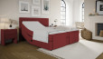 Mikrofeder Boxspringbett Gabriel 180 x 200 cm in Mine Burgundy
