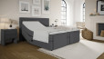 Mikrofeder Boxspringbett Gabriel 180 x 200 cm in Mine Grau