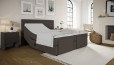 Mikrofeder Boxspringbett Gabriel 180 x 200 cm in Mine Schokolade