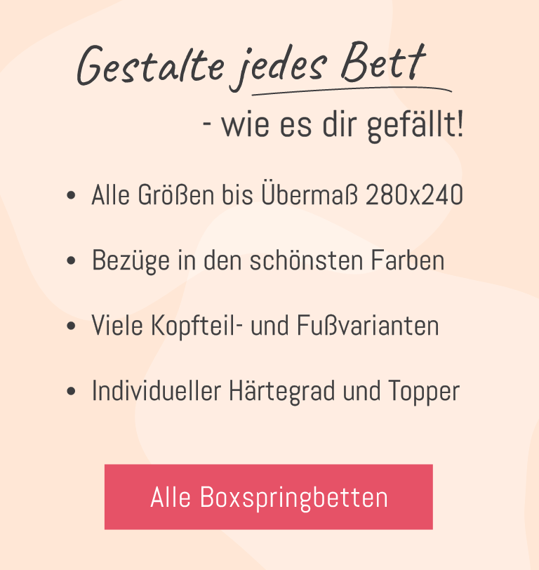 Boxspringbetten zum Selbstgestalten Boxspringbetten zum Selbstgestalten