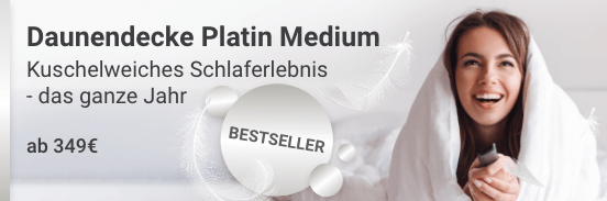 Daunendecke Platin