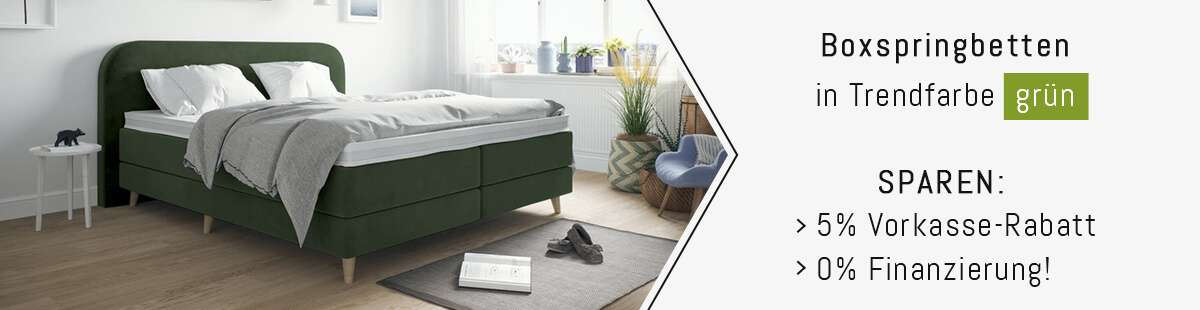 Boxspringbetten in Grün